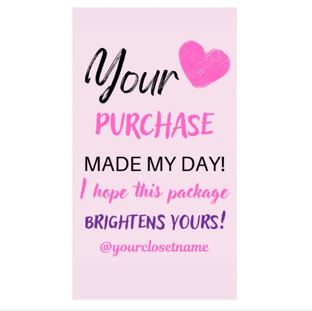 ♥️ 5x25 / 50 Thank You Cards 3.5x2